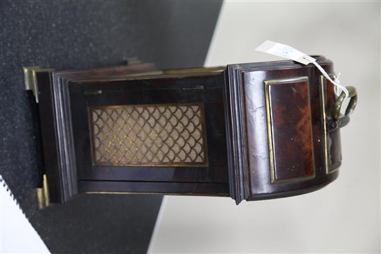 T. Wagstaffe. A George III brass inset mahogany triple pad top bracket clock, 16in.
